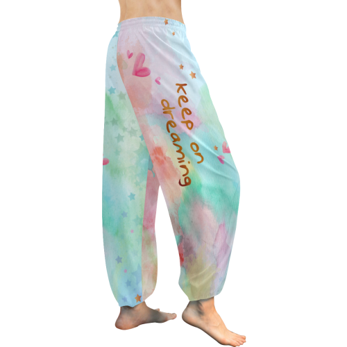 KEEP ON DREAMING - pastel Women's All Over Print Harem Pants (Model L18)