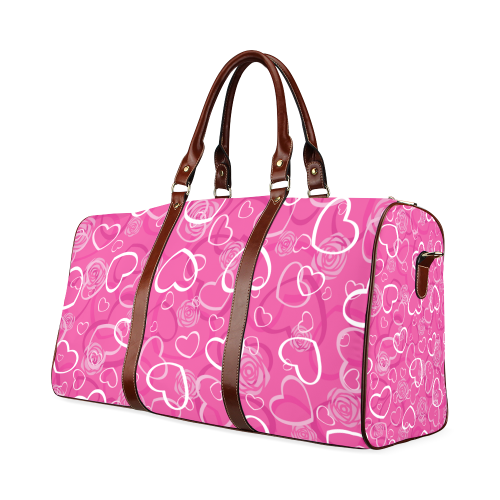 Heart Pink Passion PINK HOPE Waterproof Travel Bag/Small (Model 1639)
