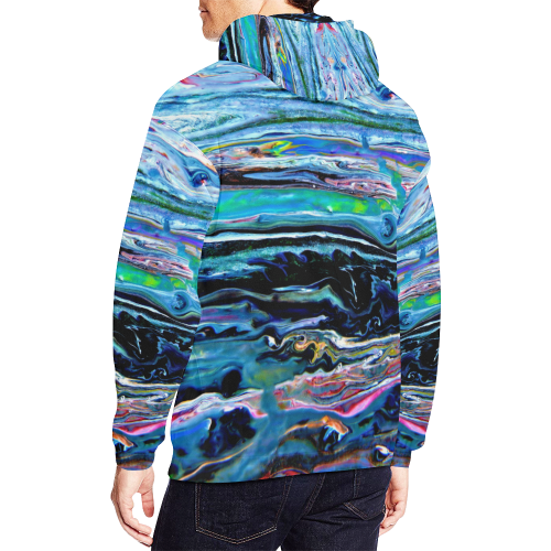 Colorful Ocean All Over Print Hoodie for Men (USA Size) (Model H13)