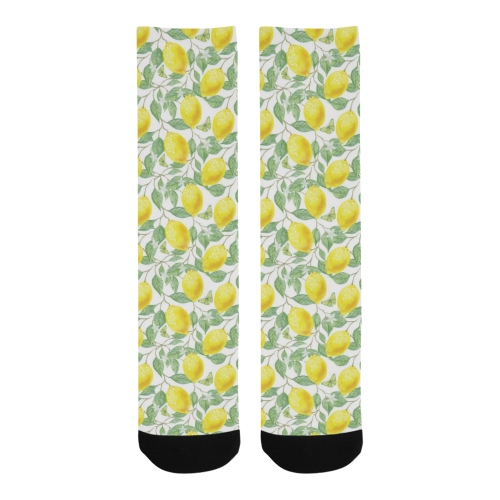 Lemons And Butterfly Men's Custom Socks
