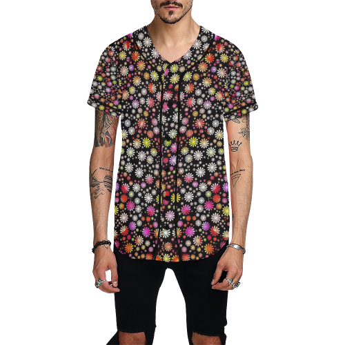 lovely shapes 4A by JamColors All Over Print Baseball Jersey for Men (Model T50)