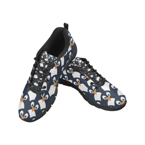 Penguin Pattern Men's Breathable Running Shoes (Model 055)