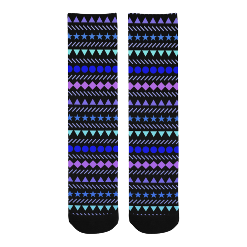 Patterns on Black Trouser Socks (For Men)