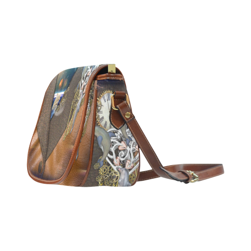 Our dimension of Time Saddle Bag/Small (Model 1649) Full Customization