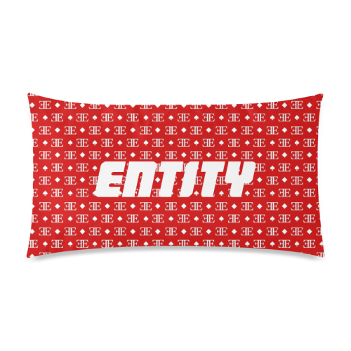 Entity Red Pillow Rectangle Pillow Case 20"x36"(Twin Sides)