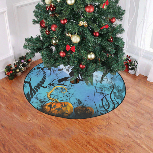 Cute flying witch Christmas Tree Skirt 47" x 47"