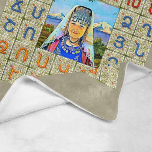Armenian Alphabet girl from ararat Ultra-Soft Micro Fleece Blanket 30''x40''