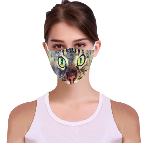 cat 3D Mouth Mask with Drawstring (Pack of 3) (Model M04)