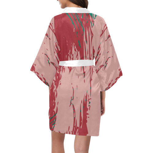 Samba, Rose Tan & Ultramarine Green Kimono Robe