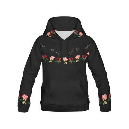 Armenian Flower All Over Print Hoodie for Women (USA Size) (Model H13)