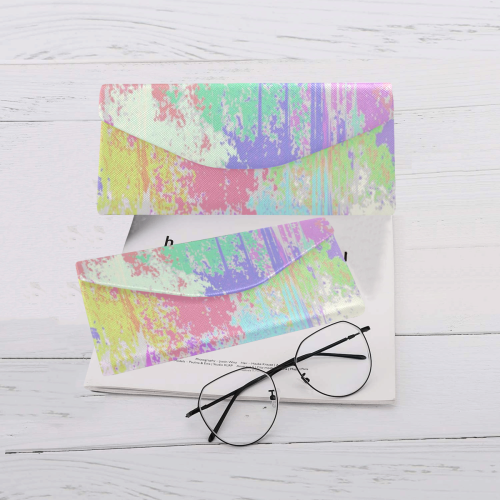 Pastel Paint Splatter Custom Foldable Glasses Case