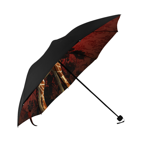 I am a lady, cute giraffe Anti-UV Foldable Umbrella (Underside Printing) (U07)