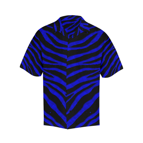 Ripped SpaceTime Stripes - Blue Hawaiian Shirt (Model T58)