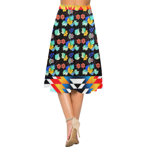 floral geo Aoede Crepe Skirt (Model D16)