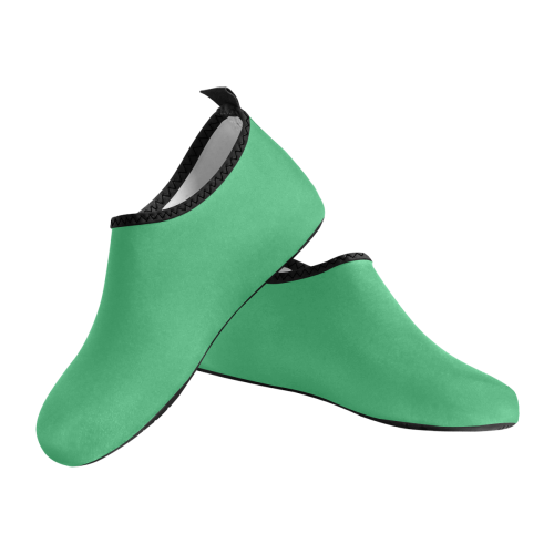 color medium sea green Men's Slip-On Water Shoes (Model 056)