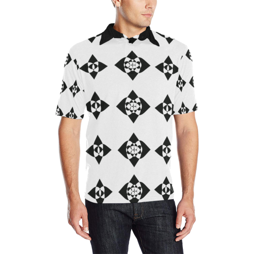 iconic Men's All Over Print Polo Shirt (Model T55)