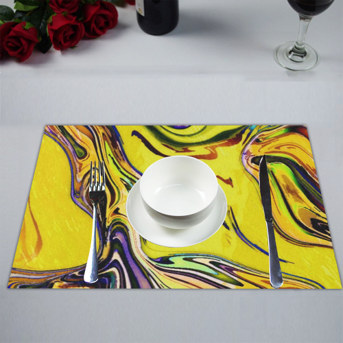 Yellow marble Placemat 14’’ x 19’’ (Four Pieces)