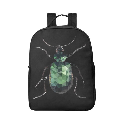 Low poly geometric green bug Popular Fabric Backpack (Model 1683)