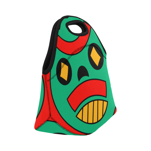 African Scary Tribal Neoprene Lunch Bag/Small (Model 1669)