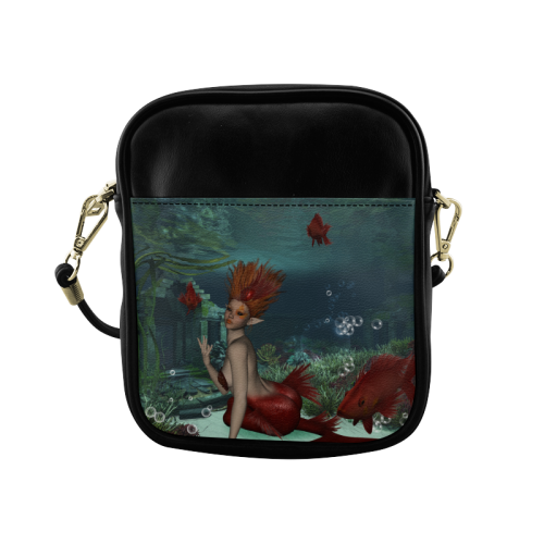Beautiful mermaid and fantasy fish Sling Bag (Model 1627)