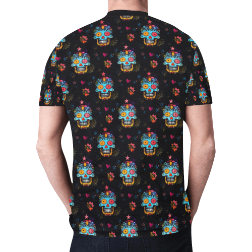 Dia los muertos Popart by Nico Bielow New All Over Print T-shirt for Men (Model T45)