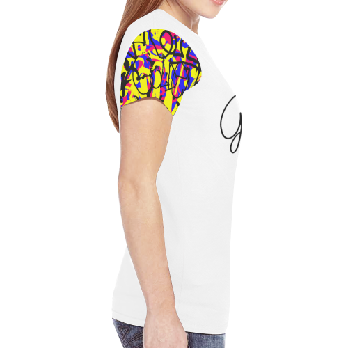 T shirt Graffiti 2 GV New All Over Print T-shirt for Women (Model T45)