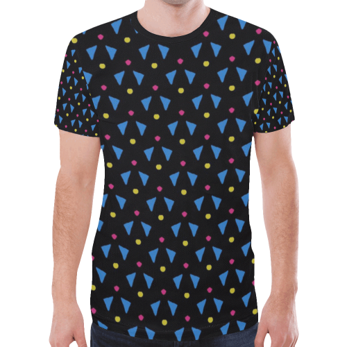 Funny Doodle Pattern 2A by JamColors New All Over Print T-shirt for Men/Large Size (Model T45)