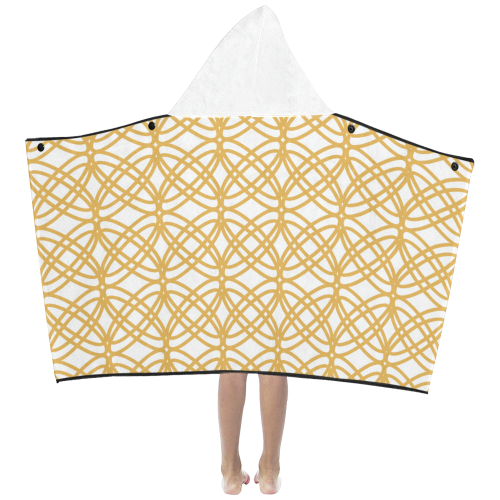 Abstract  pattern - bronze and white. Kids' Hooded Bath Towels