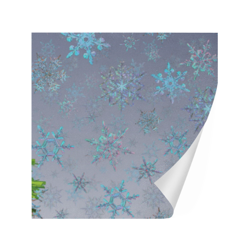 Christmas Tree at night, snowflakes Gift Wrapping Paper 58"x 23" (1 Roll)