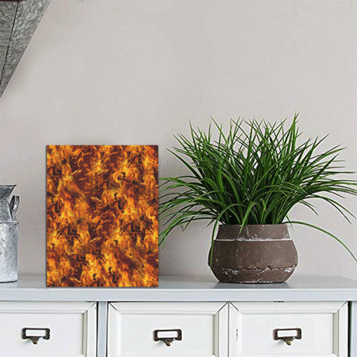 Flaming Fire Pattern Photo Panel for Tabletop Display 6"x8"