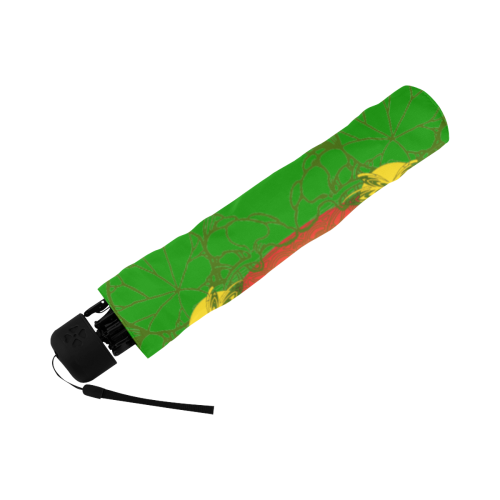 rasta nouveau green Anti-UV Foldable Umbrella (Underside Printing) (U07)