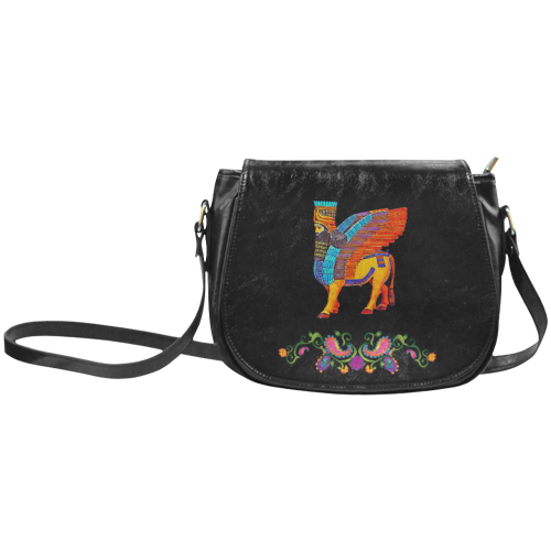 Colorful Lamassu Classic Saddle Bag/Large (Model 1648)