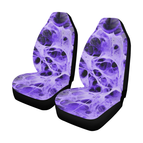 SPIDER WEB fractal - violet black Car Seat Covers (Set of 2)