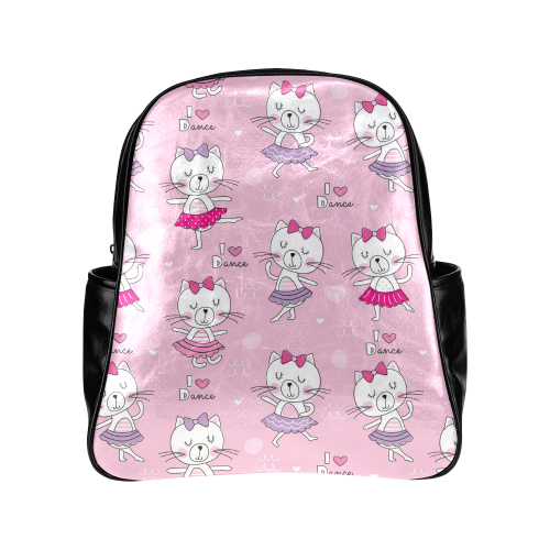 Funny Cats Pattern Multi-Pockets Backpack (Model 1636)