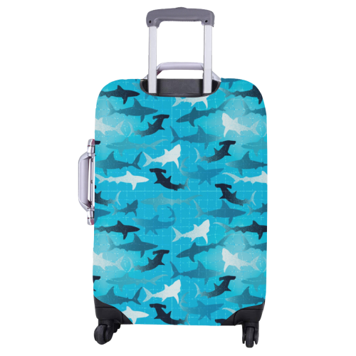 sharks! Luggage Cover/Large 26"-28"