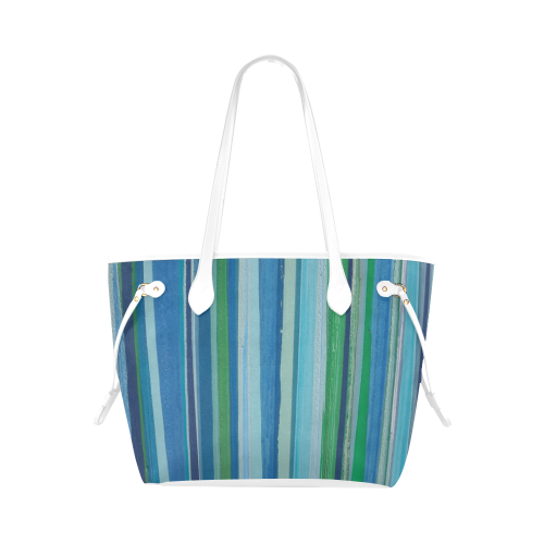 painted stripe 1 Clover Canvas Tote Bag (Model 1661)