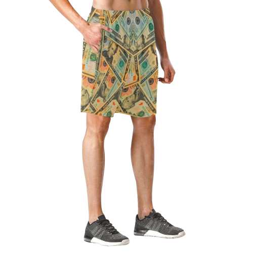 US DOLLARS 2 Men's All Over Print Elastic Beach Shorts (Model L20)