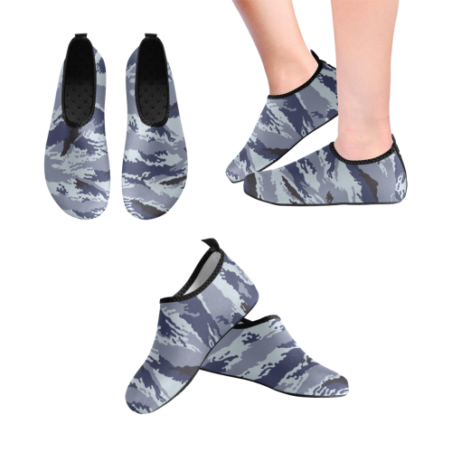 Russian omon kamysh metro camouflage Men's Slip-On Water Shoes (Model 056)