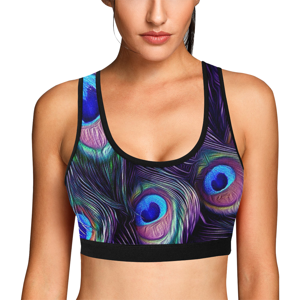 peacocks sports bra