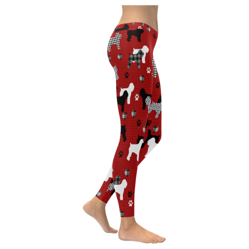Soft-coated Wheaten Terrier Women's Low Rise Leggings (Invisible Stitch) (Model L05)