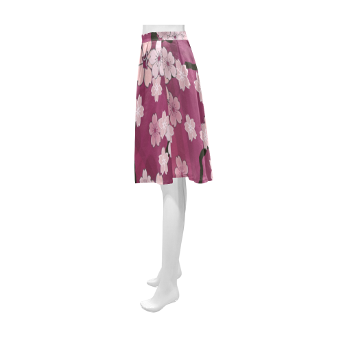 Sakura Breeze Peaceful Plum Athena Women's Short Skirt (Model D15)