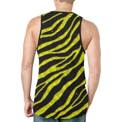 Ripped SpaceTime Stripes - Yellow New All Over Print Tank Top for Men (Model T46)