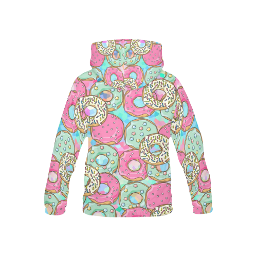 Doughnut (Donut) Pattern All Over Print Hoodie for Kid (USA Size) (Model H13)
