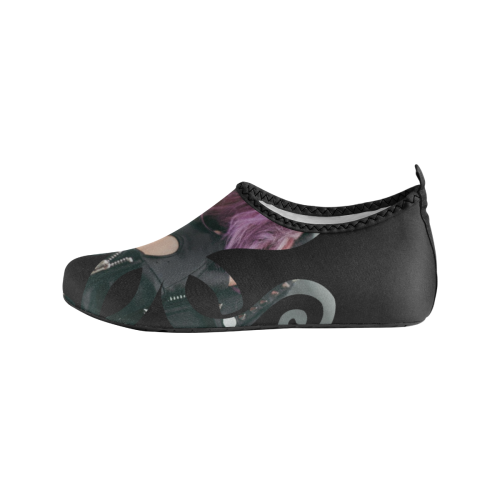 PiccoGrande goth lady octopus design Women's Slip-On Water Shoes (Model 056)