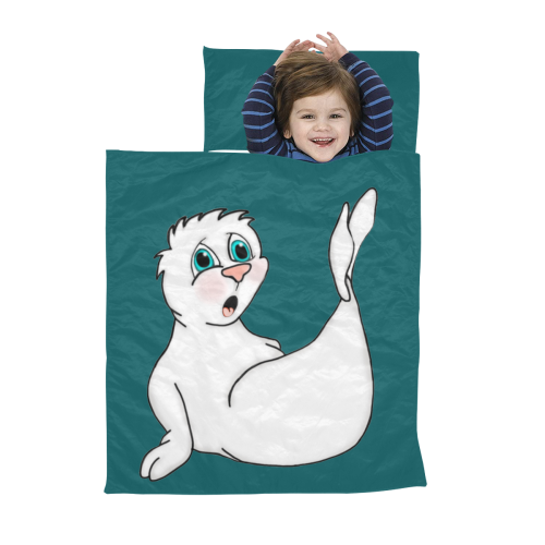 Surprised Seal Turquoise Kids' Sleeping Bag