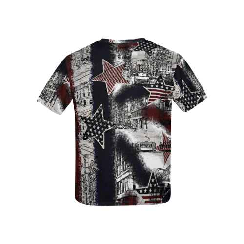 American Town with Stars Design By Me by Doris Clay-Kersey Kids' All Over Print T-shirt (USA Size) (Model T40)