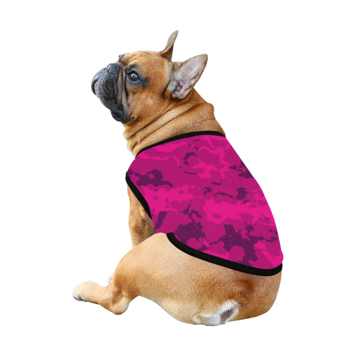 pink camouflage pattern All Over Print Pet Tank Top
