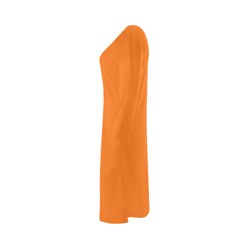 color pumpkin Bateau A-Line Skirt (D21)