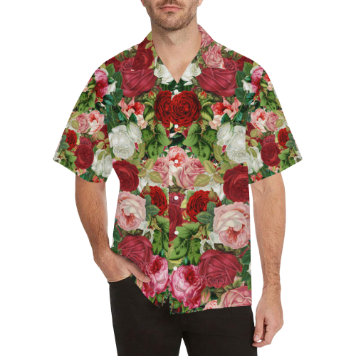 Vintage Flowers Hawaiian Shirt (Model T58)