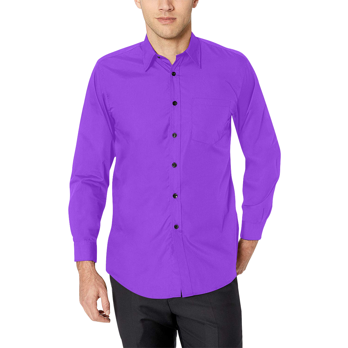 blue violet shirt